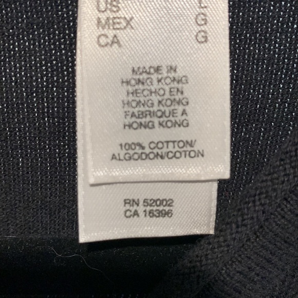 Mens large 100% cotton concepts by Claiborne black ribbed lightweight sweater - Picture 3 of 4